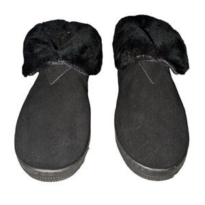 Bearpaw Traditional 402 Women's Slipper Booties, Size 8, Black, Like New